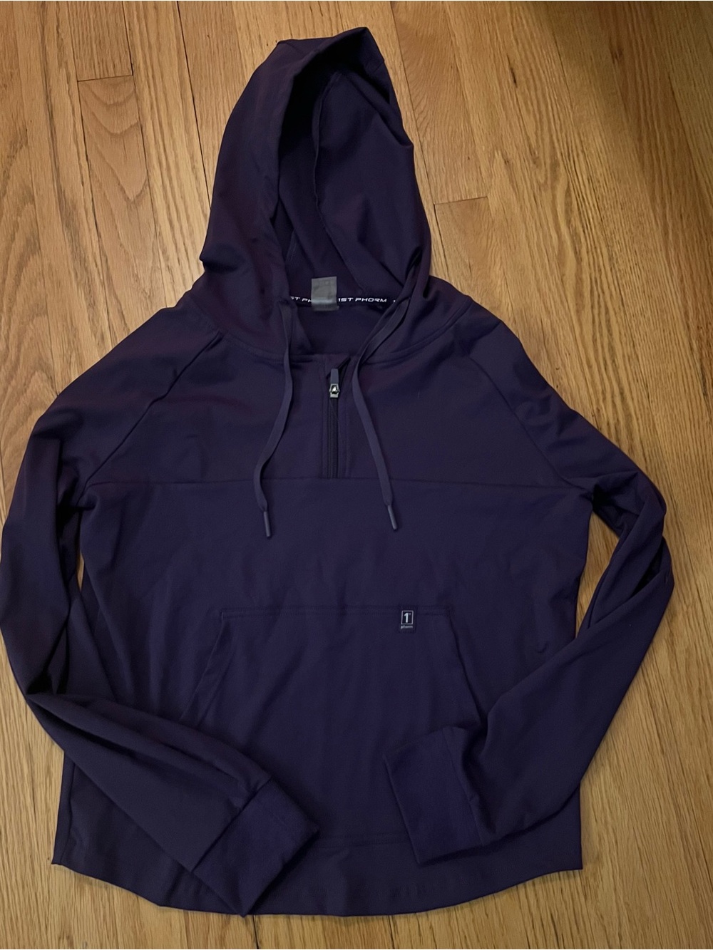 NWOT Women’s 1st Phorm Deep Purple Hooded Pullover Quarter Zip